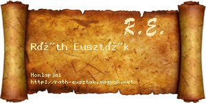 Ráth Euszták névjegykártya